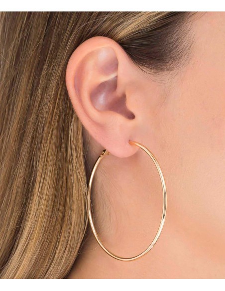 Pendientes Vidal & Vidal Aro fino dorado 60x2mm - JOYA Y RELOJ - Imagen 2