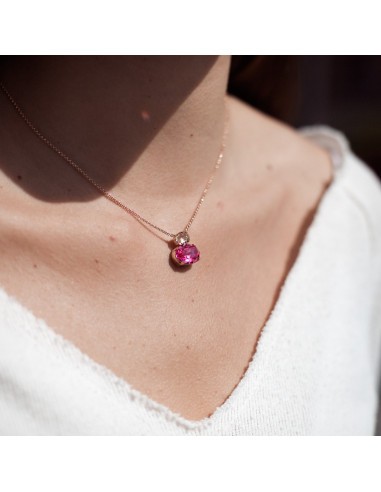 Collar Victoria Cruz Celine Doble Oval Rosa - JOYA Y RELOJ - Imagen 2