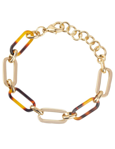 Pulsera Vidal & Vidal Eslabones Rayados y Carey - JOYA Y RELOJ - Imagen 1