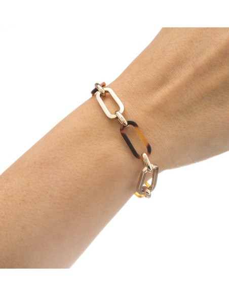 Pulsera Vidal & Vidal Eslabones Rayados y Carey - JOYA Y RELOJ - Imagen 2