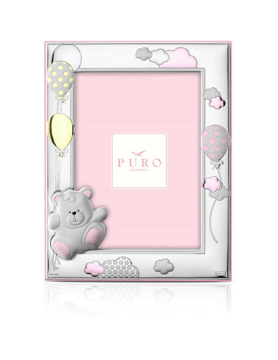Marco Infantil Puro Argenti Oso Rosa 13x18cm - JOYA Y RELOJ - Imagen 1