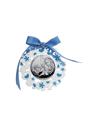 Medalla de cuna Ángel de la Guarda Azul - JOYA Y RELOJ - Imagen 1