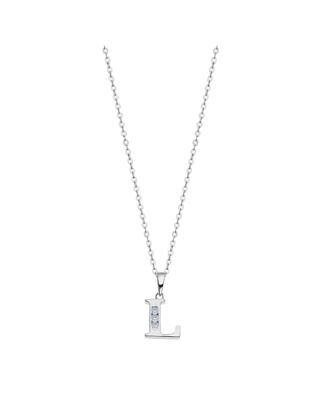 Collar Lotus Silver Iniciales LP3054-1/L - JOYA Y RELOJ - Imagen 1