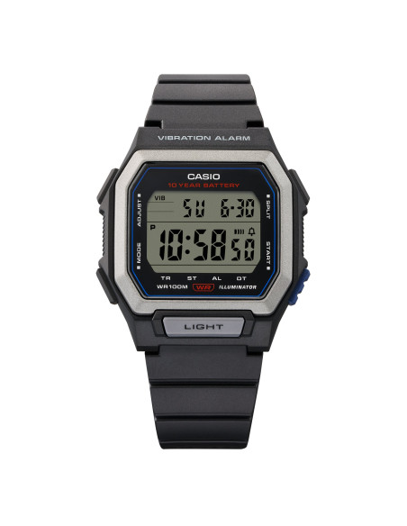Reloj Casio W-738H-1AVEF digital negro vista frontal - Imagen 2