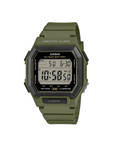 Reloj Casio W-738H-3AVEF digital verde vista principal - Imagen 1