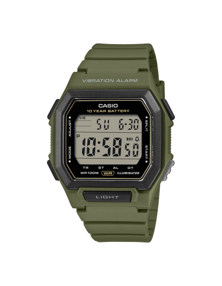 Reloj Casio W-738H-3AVEF digital verde vista principal - Imagen 1