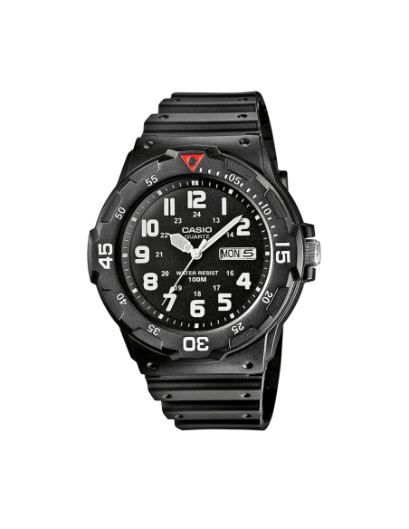 Reloj Casio MRW-200H-1BVEG negro vista inclinada - Imagen 1