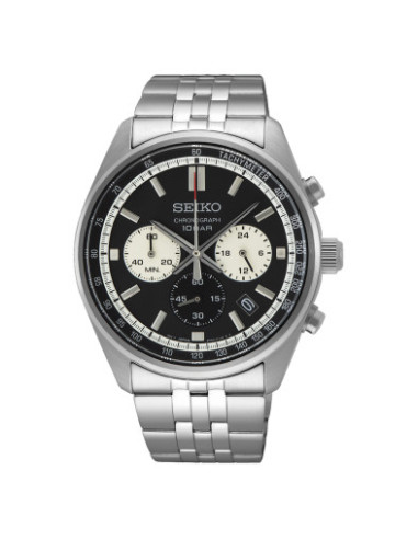 Reloj Seiko SSB429P1 cronógrafo negro de acero, vista principal - Imagen 1