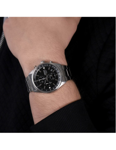 Seiko SSB379P1, detalle de la esfera negra en la muñeca - Imagen 3