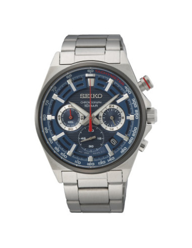 Reloj Seiko SSB407P1 cronógrafo azul de acero, vista principal - Imagen 1