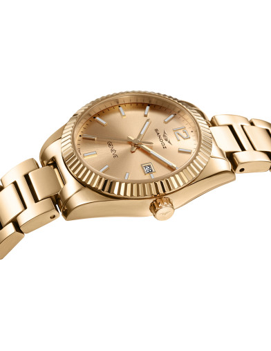 Reloj Sandoz 81384-25 de mujer dorado con brazalete de acero, vista frontal - Imagen 2