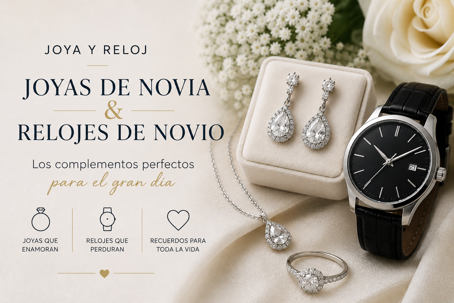 Joyas de Novia y Relojes de Novio: Cómo Elegir los Complementos Perfectos